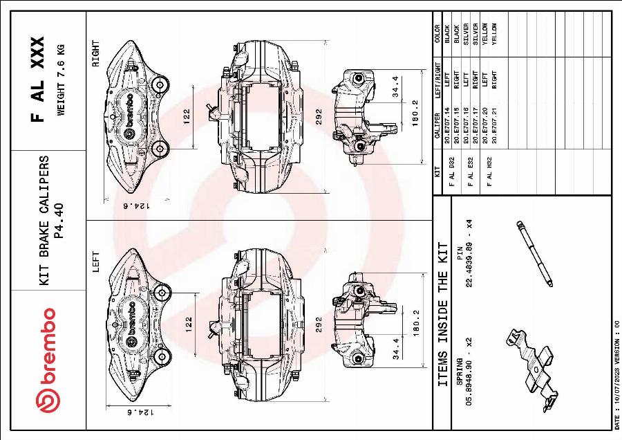 Brembo F AL D32 - Kit assale pinza freno www.autoricambi360.it