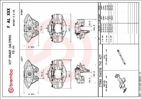 Brembo F AL E52 - Kit assale pinza freno www.autoricambi360.it