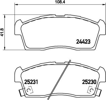 Brembo P 61 108 - Kit pastiglie freno, Freno a disco www.autoricambi360.it