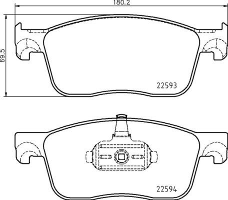 Brembo P 61 134 - Kit pastiglie freno, Freno a disco www.autoricambi360.it
