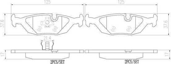 Brembo P06009N - Kit pastiglie freno, Freno a disco www.autoricambi360.it