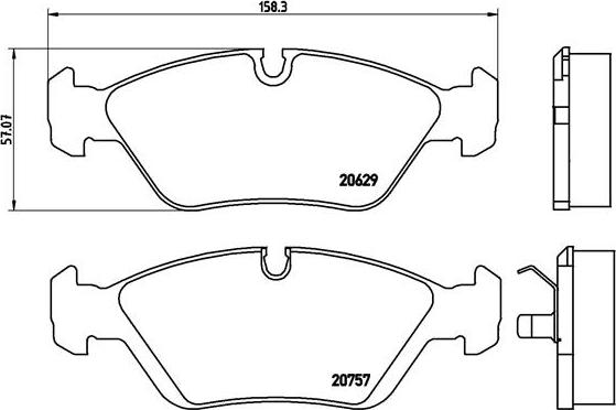 Brembo P 06 008 - Kit pastiglie freno, Freno a disco www.autoricambi360.it