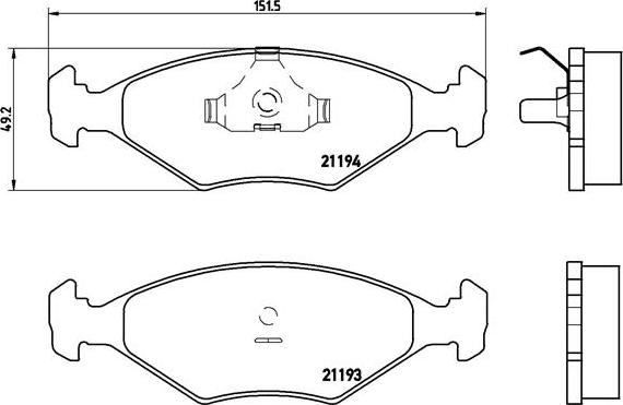 Brembo P 23 040 - Kit pastiglie freno, Freno a disco www.autoricambi360.it