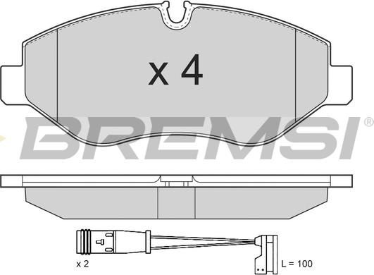Bremsi BP3292 - Kit pastiglie freno, Freno a disco www.autoricambi360.it