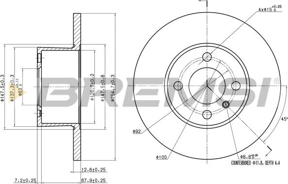 Bremsi CD6075S - Discofreno www.autoricambi360.it