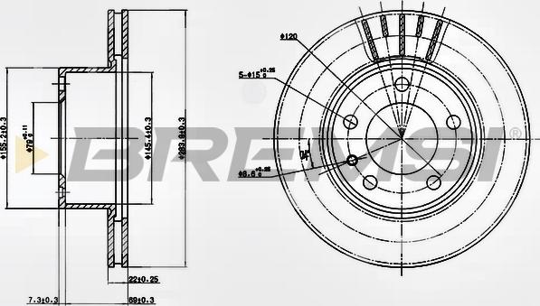 Bremsi CD6173V - Discofreno www.autoricambi360.it
