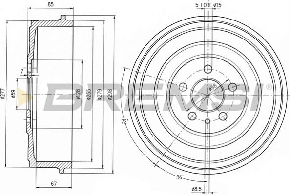 Bremsi CR5262 - Tamburo freno www.autoricambi360.it