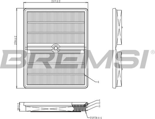 Bremsi FA0553 - Filtro aria www.autoricambi360.it