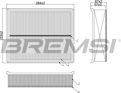 Bremsi FA0552 - Filtro aria www.autoricambi360.it