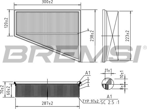 Bremsi FA0532 - Filtro aria www.autoricambi360.it