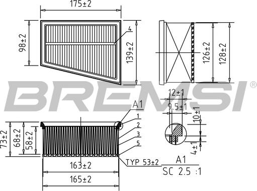Bremsi FA0644 - Filtro aria www.autoricambi360.it