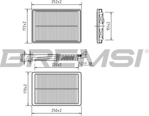 Bremsi FA0605 - Filtro aria www.autoricambi360.it