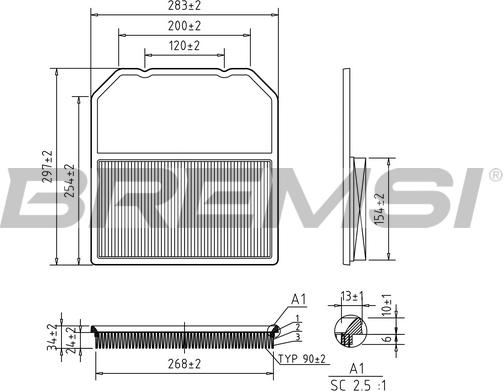 Bremsi FA0619 - Filtro aria www.autoricambi360.it