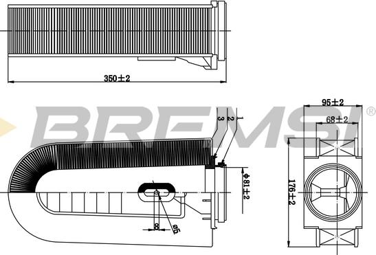 Bremsi FA0632 - Filtro aria www.autoricambi360.it