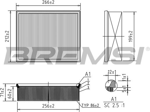 Bremsi FA0119 - Filtro aria www.autoricambi360.it
