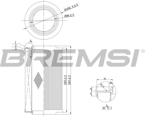 Bremsi FA0115 - Filtro aria www.autoricambi360.it