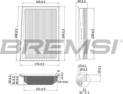 Bremsi FA0117 - Filtro aria www.autoricambi360.it