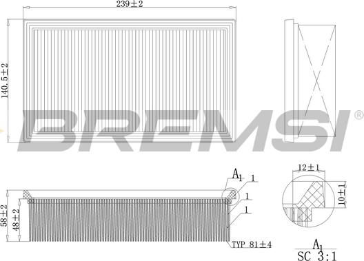 Bremsi FA0131 - Filtro aria www.autoricambi360.it