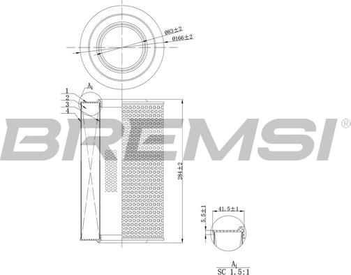 Bremsi FA0128 - Filtro aria www.autoricambi360.it