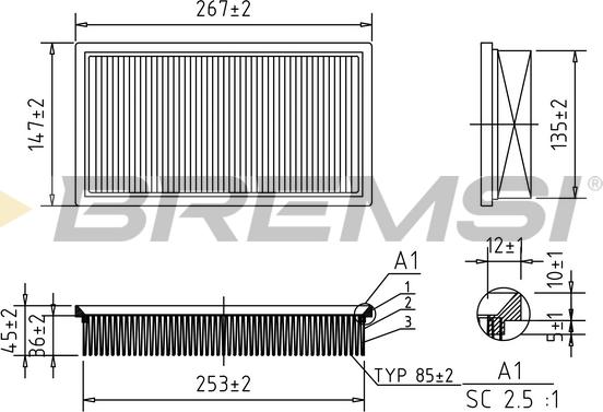 Bremsi FA0127 - Filtro aria www.autoricambi360.it
