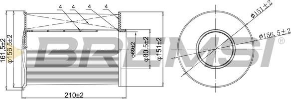 Bremsi FA0204 - Filtro aria www.autoricambi360.it