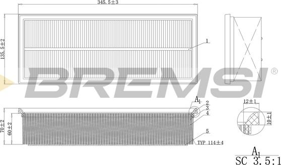 Bremsi FA0215 - Filtro aria www.autoricambi360.it
