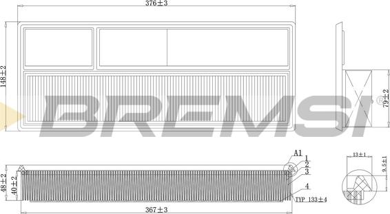Bremsi FA0217 - Filtro aria www.autoricambi360.it