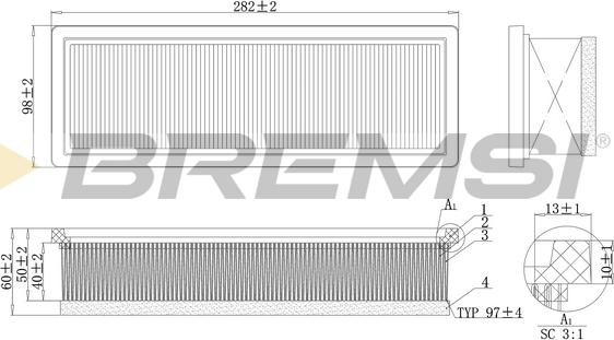 Bremsi FA0220 - Filtro aria www.autoricambi360.it