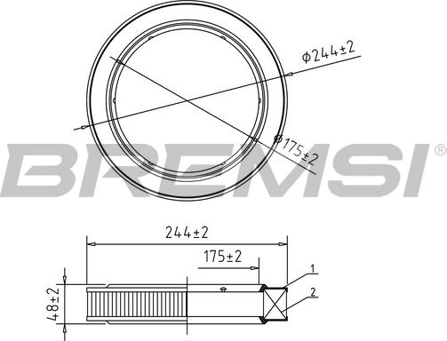 Bremsi FA1599 - Filtro aria www.autoricambi360.it