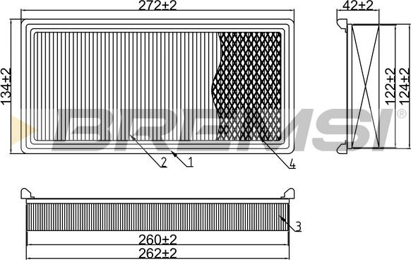 Bremsi FA1595 - Filtro aria www.autoricambi360.it