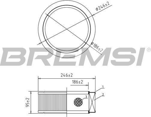 Bremsi FA1586 - Filtro aria www.autoricambi360.it