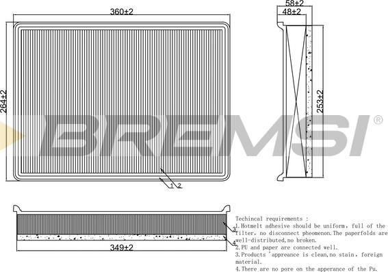 Bremsi FA1574 - Filtro aria www.autoricambi360.it