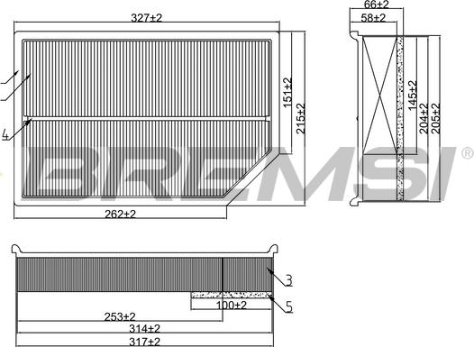 Bremsi FA1699 - Filtro aria www.autoricambi360.it