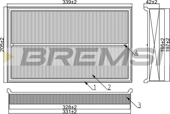 Bremsi FA1655 - Filtro aria www.autoricambi360.it