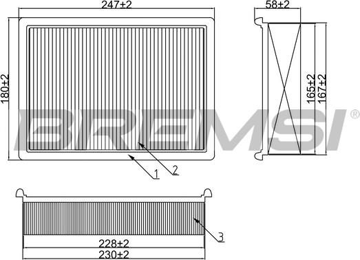 Bremsi FA1650 - Filtro aria www.autoricambi360.it