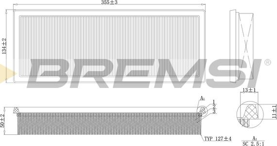 Bremsi FA1639 - Filtro aria www.autoricambi360.it