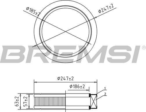 Bremsi FA1631 - Filtro aria www.autoricambi360.it