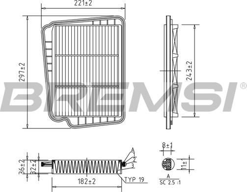 Bremsi FA1621 - Filtro aria www.autoricambi360.it