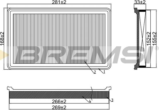 Bremsi FA1679 - Filtro aria www.autoricambi360.it