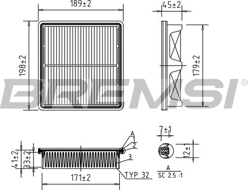 Bremsi FA1676 - Filtro aria www.autoricambi360.it