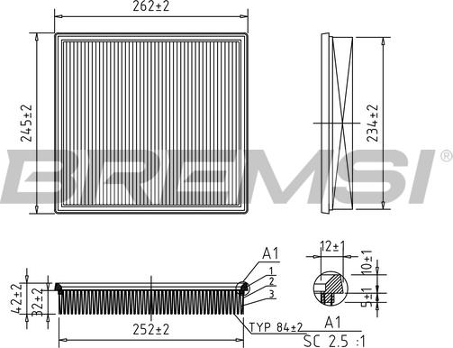 Bremsi FA1049 - Filtro aria www.autoricambi360.it