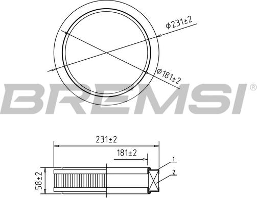 Bremsi FA1059 - Filtro aria www.autoricambi360.it
