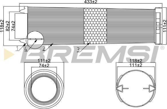 Bremsi FA1055 - Filtro aria www.autoricambi360.it
