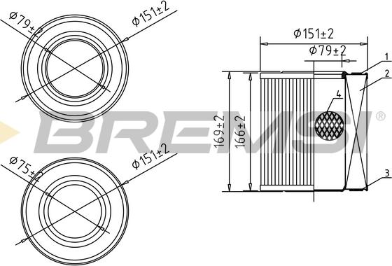 Bremsi FA1080 - Filtro aria www.autoricambi360.it