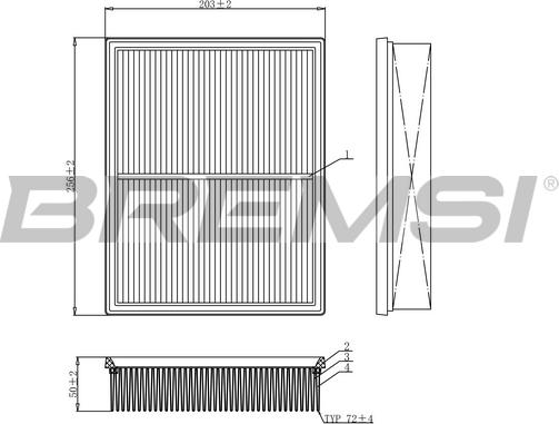 Bremsi FA1081 - Filtro aria www.autoricambi360.it