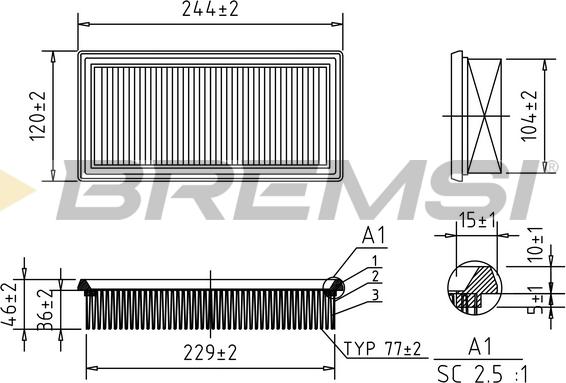 Bremsi FA1030 - Filtro aria www.autoricambi360.it