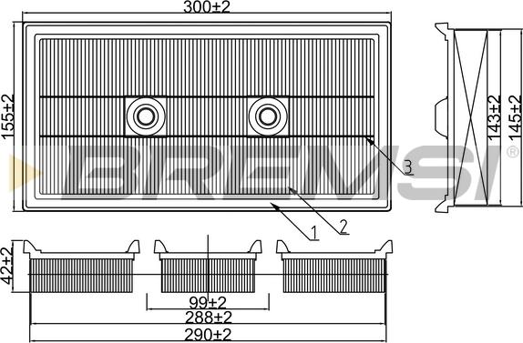 Bremsi FA1021 - Filtro aria www.autoricambi360.it