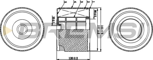 Bremsi FA1070 - Filtro aria www.autoricambi360.it