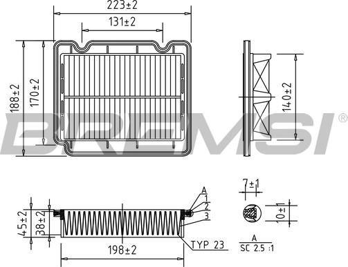 Bremsi FA1072 - Filtro aria www.autoricambi360.it