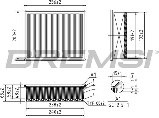Bremsi FA1194 - Filtro aria www.autoricambi360.it
